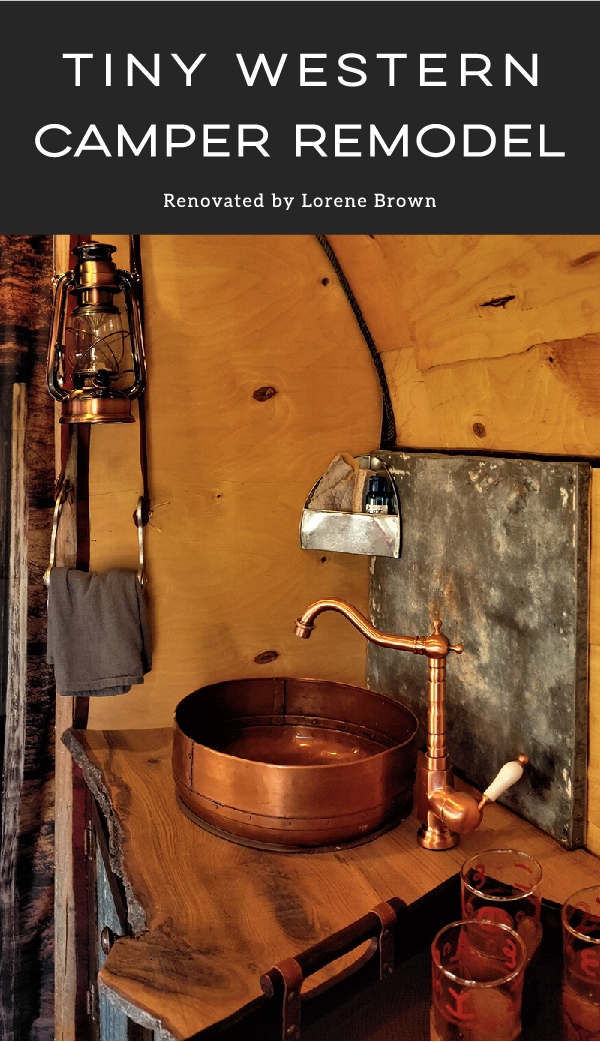 This tiny western camper will transport you to another time and place!