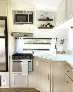 renovated 5th wheel kitchen