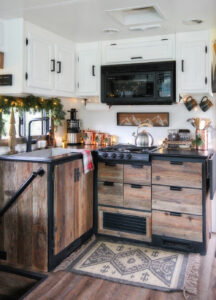 Christmas RV kitchen