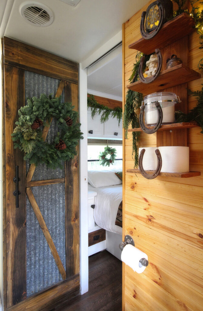 Christmas wreath in RV