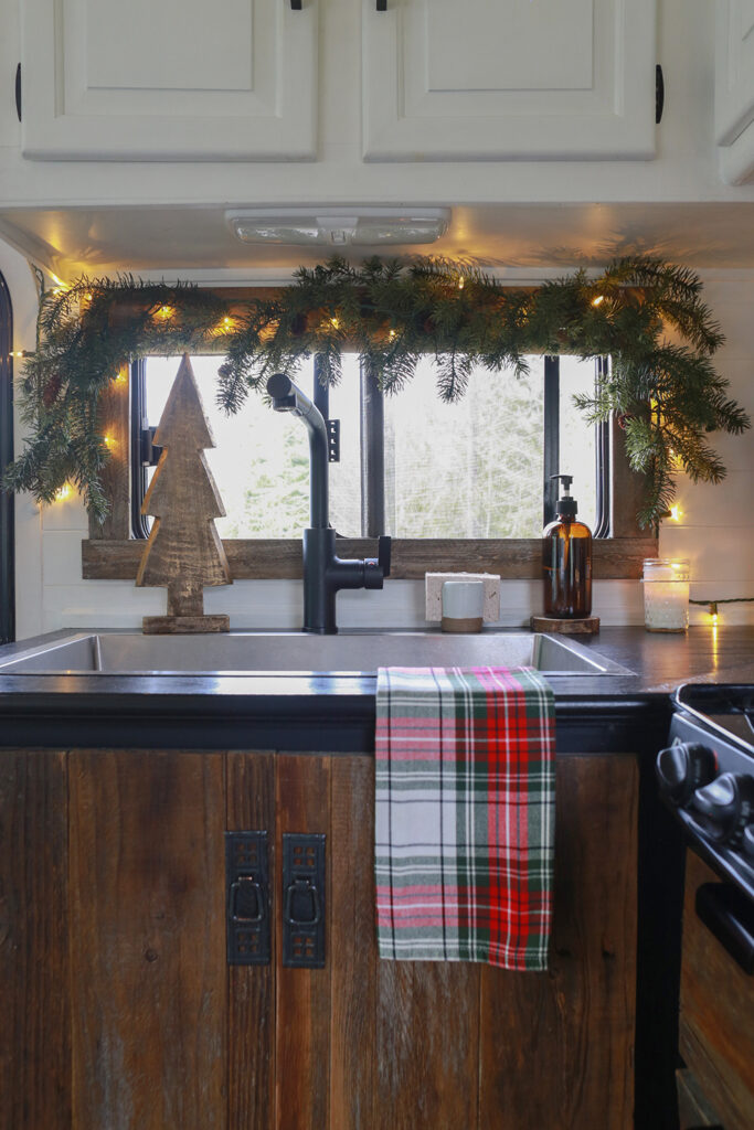 Christmas RV kitchen