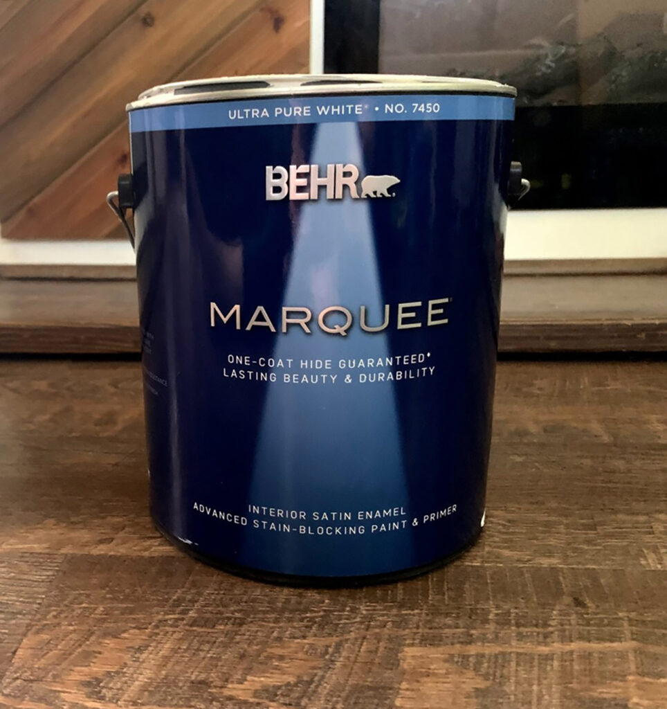 how to paint RV walls using BEHR Marquee Ultra Pure White Paint