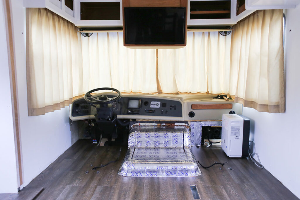 nucore flooring installed in motorhome