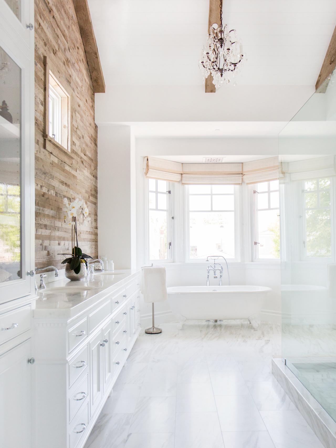 Rustic modern bathroom from Blackband Design | Photo by Tessa Neustadt