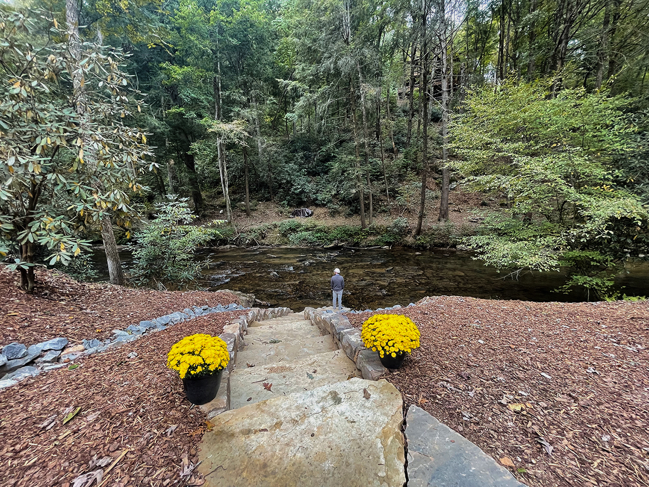 view from Blue Ridge mountain home backyard