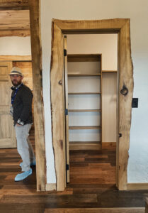 live edge wood door frame