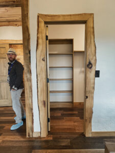 live edge wood door frame