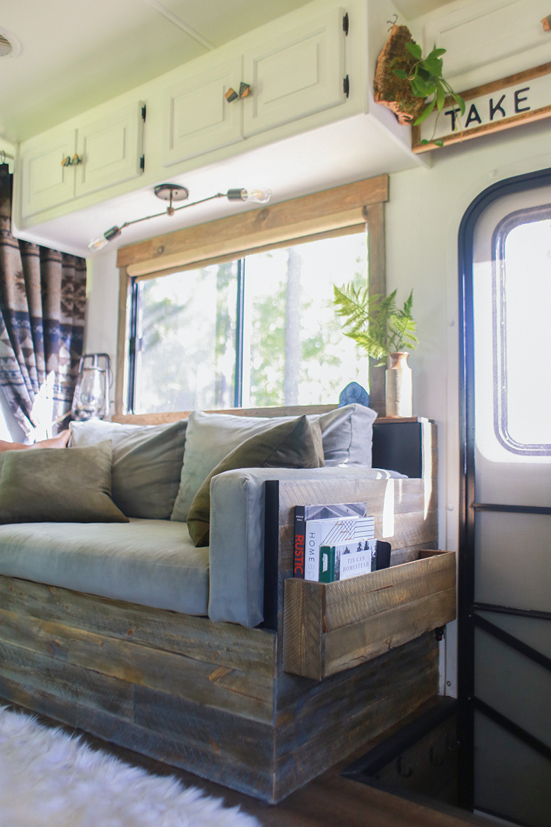 hanging cork planter in RV