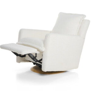 Oilo Flynn Recliner & Swivel Nursery Glider Sheepskin Cloud Fabric