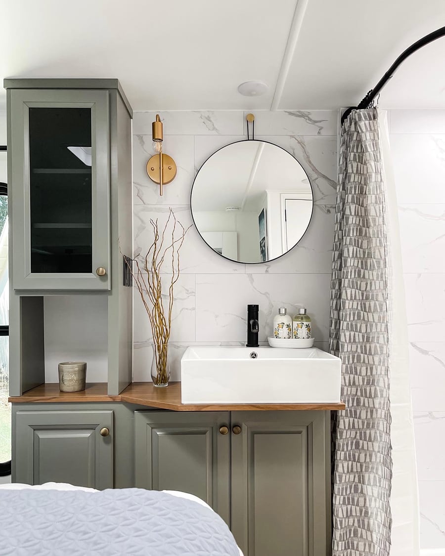 Renovated RV Bathroom