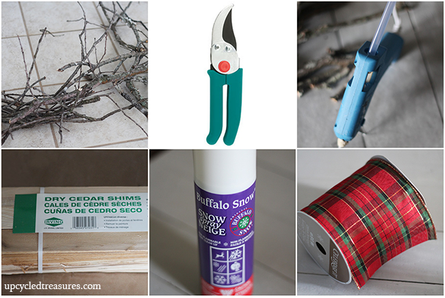 Want to bring your front door in on the Holiday spirit? Check out this detailed walk through on how to make a twig star wreath! UpcycledTreasures.com