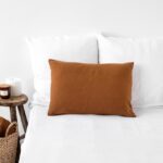 cinnamon linen pillow cover